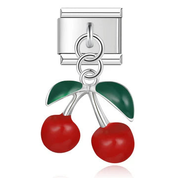 Charm Colgante Cerezas Plata