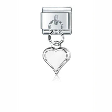 Charm Colgante Corazón Blanco