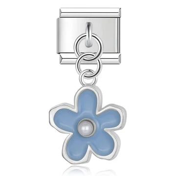 Charm Colgante Flor Azul