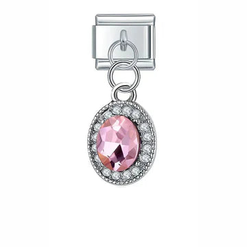 Charm Colgante Piedra Rosa