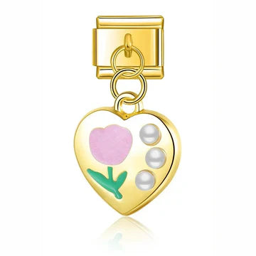 Charm Corazón Flor