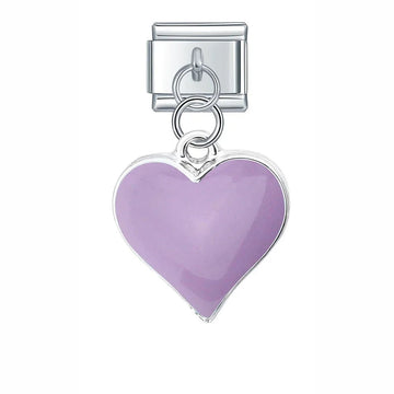 Charm Colgante Corazón Lila