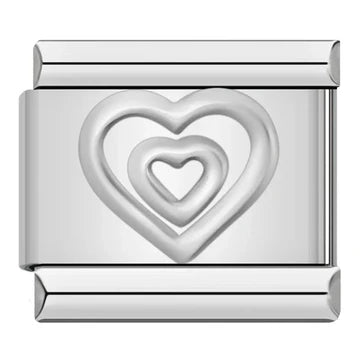 Charm Corazón Plateado