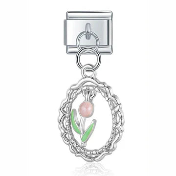 Charm Colgante Flor Plata