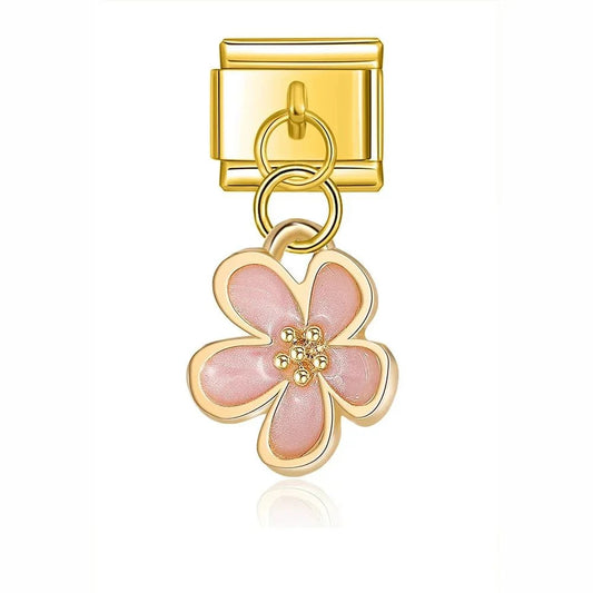 Charm Colgante Flor Rosa