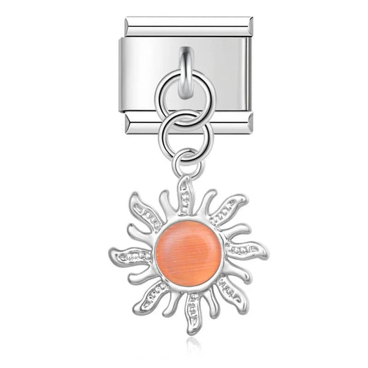 Charm Colgante Sol Naranja